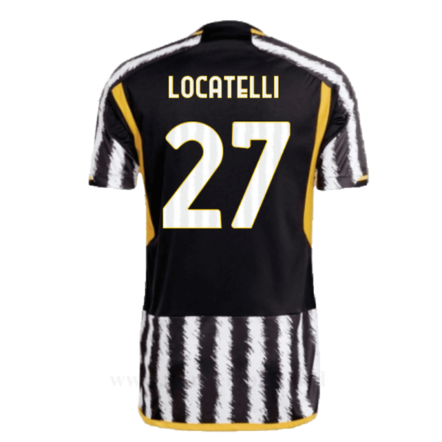 Tanie Koszulki Piłkarskie Juventus 2023-2024 LOCATELLI #27 Główna Stroje Piłkarskie
