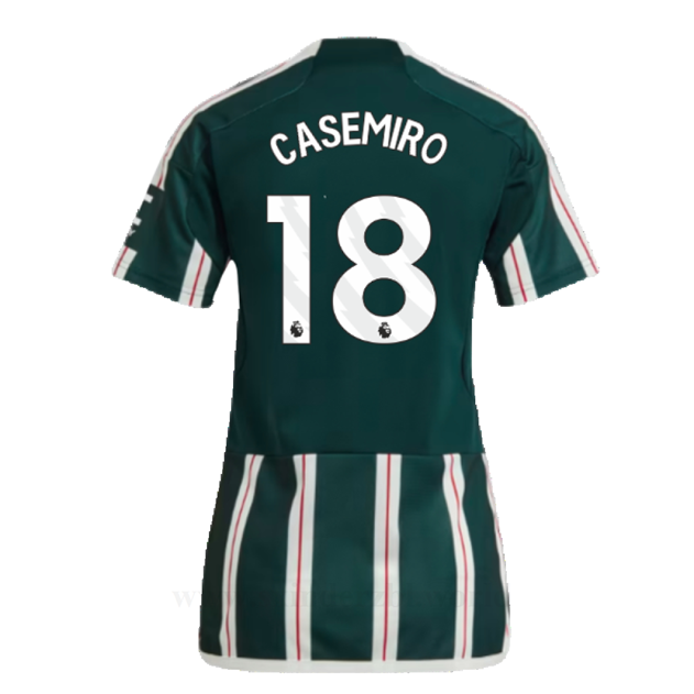 Tanie Koszulki Piłkarskie Manchester United 2023-2024 Kobiety CASEMIRO #18 Precz Stroje Piłkarskie