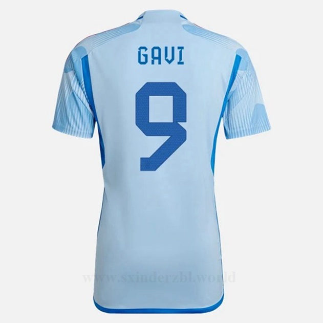 Tanie Koszulki Piłkarskie Hiszpania Puchar Świata 2022 GAVI #9 Precz Stroje Piłkarskie