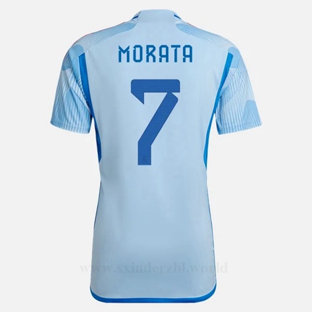 Tanie Koszulki Piłkarskie Hiszpania Puchar Świata 2022 MORATA #7 Precz Stroje Piłkarskie